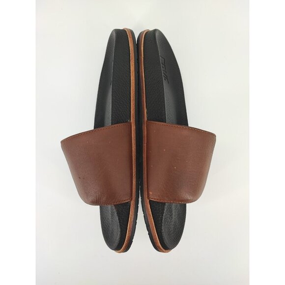 FRYE Men's Brown Leather Slip-On Sandals Size 10 US - Picture 5 of 8